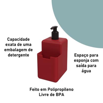 Imagem de Dispenser Coza Detergente Líquido e Esponja 500ml