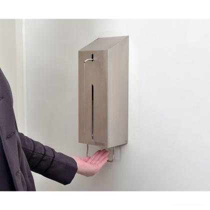 Imagem de Dispenser de Álcool Gel e Sabão Líquido 1 litro Tramontina em Aço Inox com Acabamento Escovado
