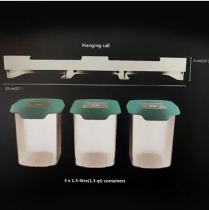 Imagem de Dispenser de Cereais Porta Sucrilhos Graos Racao 1,3L Plastico Cozinha Moderna Prateleira Segura