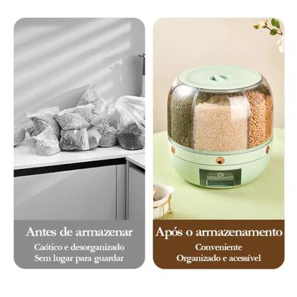 Imagem de Dispenser de Grãos, Cereais Giratório 6 Em 1 + Dosador 24x24