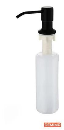 Imagem de Dispenser Detergente Inox Porta Sabonete Liquido Embutir Preto - 330 ML