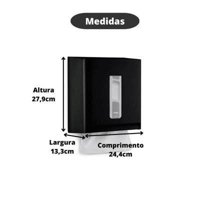 Imagem de Dispenser Interfolhas p/ Papel Toalha *Preto*  Street Nobre