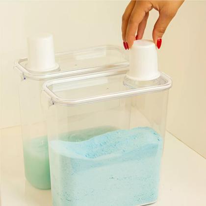 Imagem de Dispenser Lavanderia Sabao Amaciante Slim Multiuso 3390ml Branco Paramount