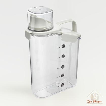 Imagem de Dispenser Multiuso 2,8 Litros Porta Ração Grãos Cereais Hermético Grande Organizador de Despensa