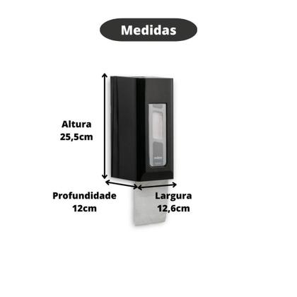 Imagem de Dispenser P/ Papel Higiênico Cai-cai Preto Street Nobre