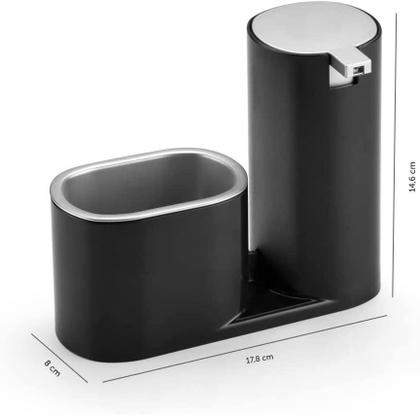Imagem de Dispenser Para Detergente Bucha Luxo Conceito Cromado Arthi