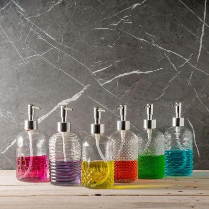 Dispenser Porta De Sabonete Liquido De Vidro Pia 380ml SORTIDO - LYOR Imagem de Dispenser Porta De Sabonete Liquido De Vidro Pia 380ml SORTIDO - LYOR