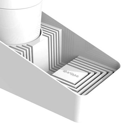 Imagem de Dispenser Porta Detergente com Suporte para Sabão e Esponja Branco Flat Crippa Pia Cozinha