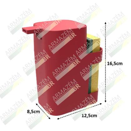 Imagem de Dispenser Porta Detergente Esponja Sabão Liquido 600ml De Pia Cozinha - Soprano