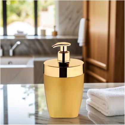 Imagem de Dispenser Porta Sabonete Líquido 400ml Saboneteira Pia Banheiro Dourado - 2702DD Future