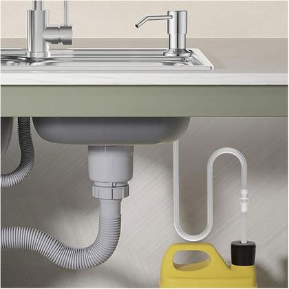 Imagem de Dispenser Sabao Detergente Liquido Pia Cozinha Banheiro Mangueira Embutir Bico Dosador Suporte Multiuso
