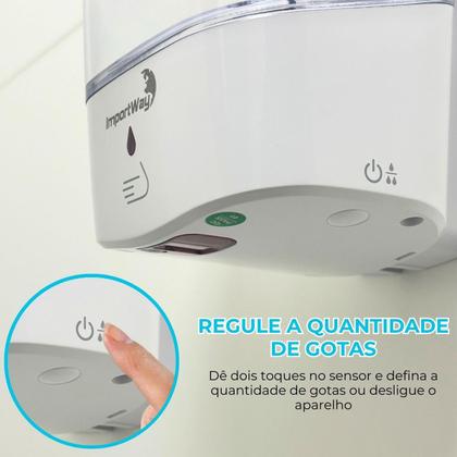 Imagem de Dispenser Sabonete Líquido Álcool Gel 600 ml Automático com Sensor de Parede Importway Iwdsa-600