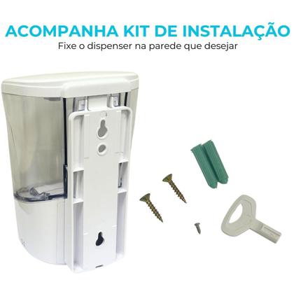Imagem de Dispenser Sabonete Líquido Álcool Gel 600 ml Automático com Sensor de Parede Importway Iwdsa-600