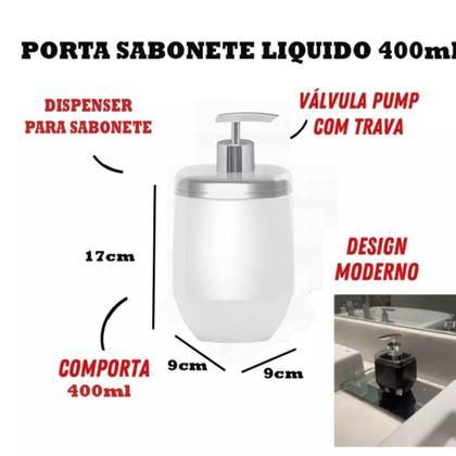 Imagem de Dispenser Saboneteira Porta Sabonete Líquido P/ Banheiro