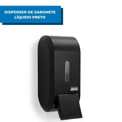 Imagem de Dispenser Suporte Sabonete Líquido C/ Reservatório 400ml Urban Alcool Gel Saboneteira Parede Banheiro