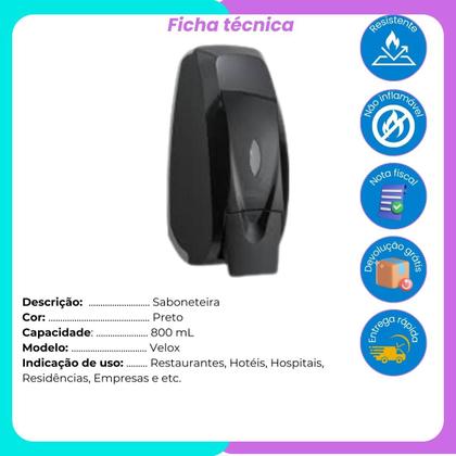 Imagem de Dispenser suporte saboneteira velox dark premisse
