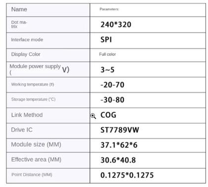Imagem de Display 2.0 Polegadas 240x320 Spi Lcd St7789 Arduino Esp32