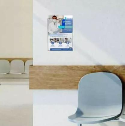 Imagem de Display A5 Expositor Porta Folha Parede Prontuário 10 Peças