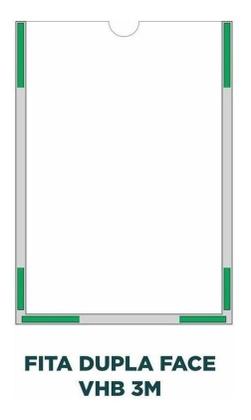 Imagem de Display Acrílico Papel A4 30X21Cm Parede - Kit Com 10 Peças