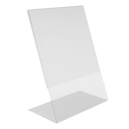 Imagem de Display Acrílico Porta Folha Papel A6 L Vertical Balcão Mesa
