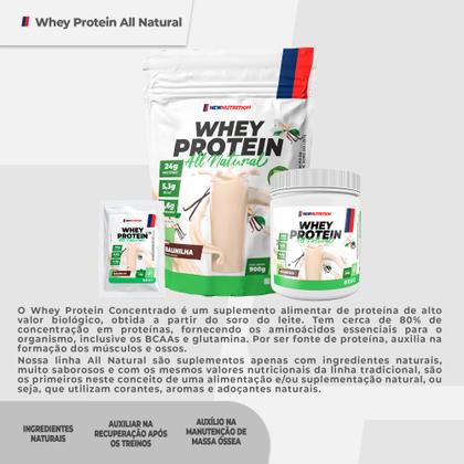 Imagem de Display com 10 Sachês Whey Protein Concentrado All Natural 30g Chocolate NewNutrition