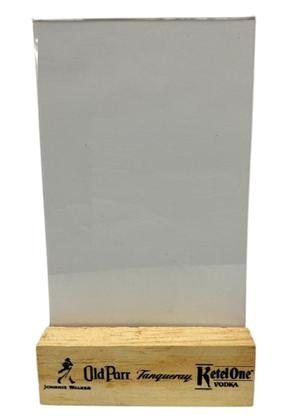 Imagem de DISPLAY DE MESA MADEIRA COM PORTA PAPEL ACRÍLICO 11x16cm