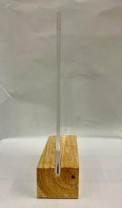 Imagem de DISPLAY DE MESA MADEIRA COM PORTA PAPEL ACRÍLICO 11x16cm