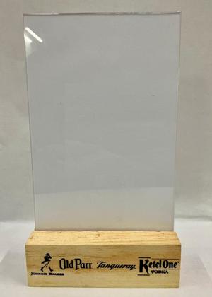 Imagem de DISPLAY DE MESA MADEIRA COM PORTA PAPEL ACRÍLICO 11x16cm