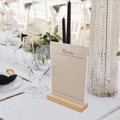 Imagem de DISPLAY DE MESA MADEIRA COM PORTA PAPEL ACRÍLICO 11x16cm