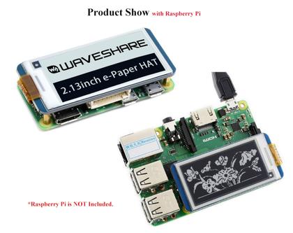 Imagem de Display E-Ink HAT waveshare V4 de 2,13 polegadas para Raspberry Pi