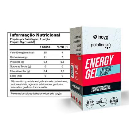 Imagem de Display Energy Gel (Palatinose + Nitrato) com 10 sachês - Inove Sports