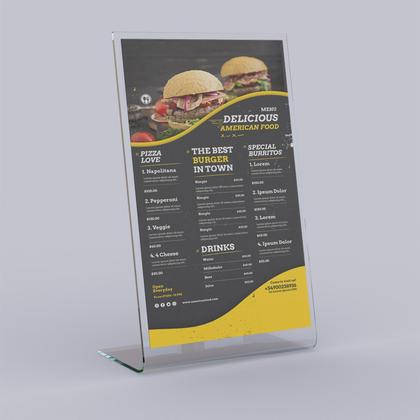 Imagem de Display Expositor A4 L Acrílico Mesa