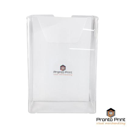 Imagem de Display Expositor Porta Folder A6 (10,5cm x 15cm) Modelo de mesa em Acrílico 3mm