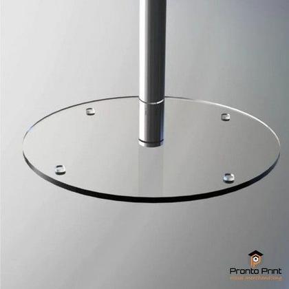 Imagem de Display Expositor Porta Folder  Modelo de Chão com Tubos de Alumínio Polido e Peças em Acrílico