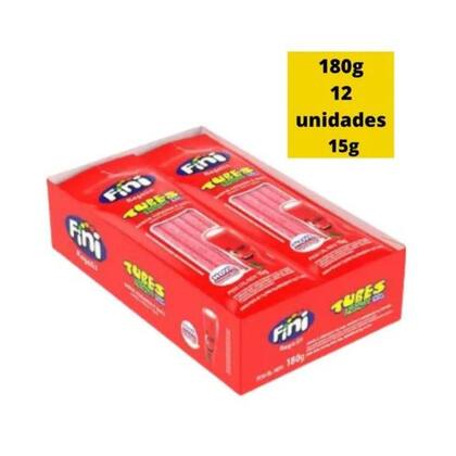Imagem de Display Fini Tubes Morango Azedinho 12unx15g