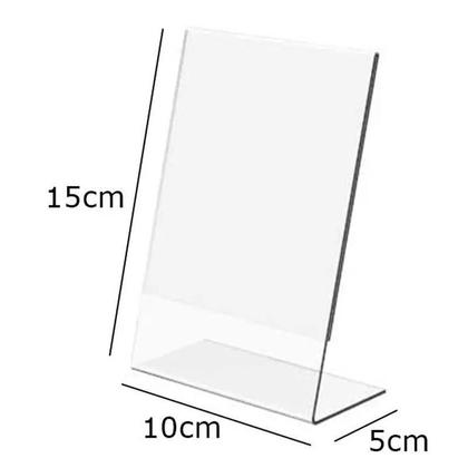 Imagem de Display L Expositor 10X15 Acrílico Cardápio 20 Un