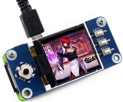 Imagem de Display LCD HAT waveshare de 1,44 polegadas 128x128 pixels para Raspberry Pi 3B+/ 3B/2B/3B+/ Zero/Zero W