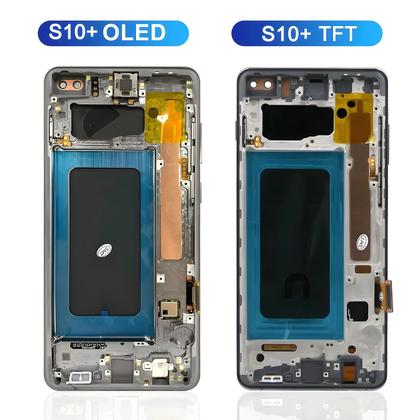 Imagem de Display LCD Tela de toque digital com moldura, Samsung S10 Plus, G975, G975F, SM-G975F
