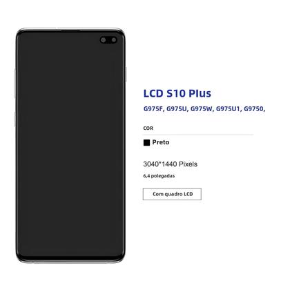 Imagem de Display LCD Tela de toque digital com moldura, Samsung S10 Plus, G975, G975F, SM-G975F