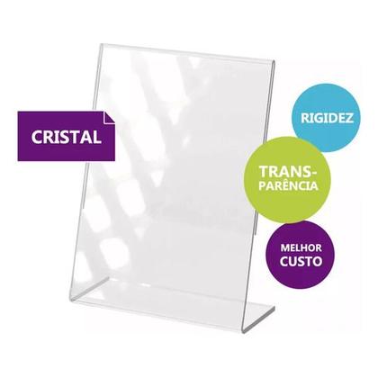 Imagem de Display mesa toten acrílico A6 L 10x15 placa pix 1 un