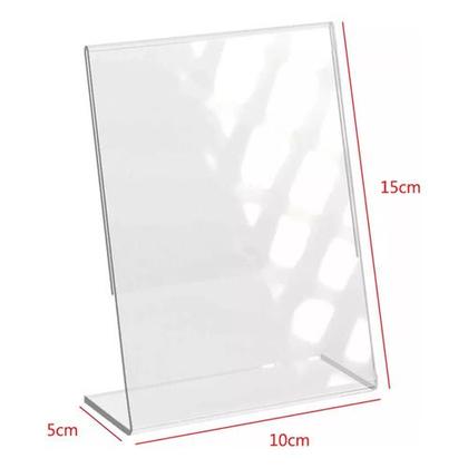 Imagem de Display mesa toten acrílico A6 L 10x15 placa pix 1 un