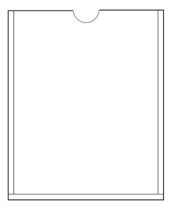 Imagem de Display Parede Porta Folha A4  Modelo Acrílico  1 peça