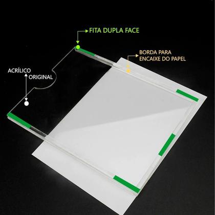 Imagem de Display Parede Porta Folha A4  Modelo Acrílico  1 peça
