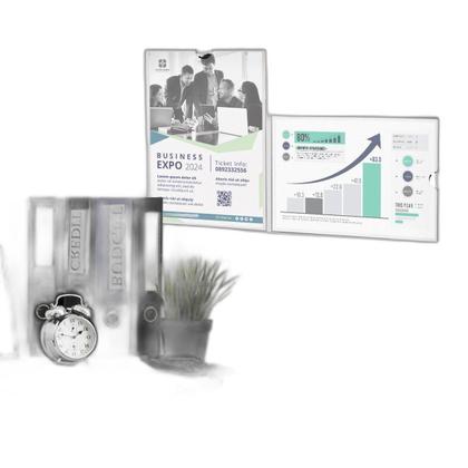 Imagem de Display Parede Quadro Avisos Porta Folhas A4 Acrílico Vert