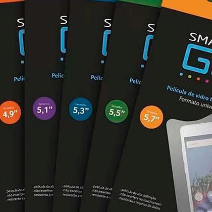 Imagem de Display Película Protetora LCD Transparente Smartphone 56 Peças 7 Tamanhos Resistente a Manchas - Multilaser AC315