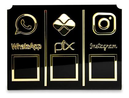 Display Placa 3 Em 1 Pix Qr Code Preto Pr Imagem de Display Placa 3 Em 1 Pix Qr Code Preto Pr