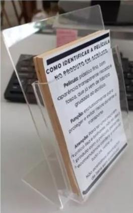 Imagem de Display Porta Folder A4 Acrílico Transparente Papel 2pcs