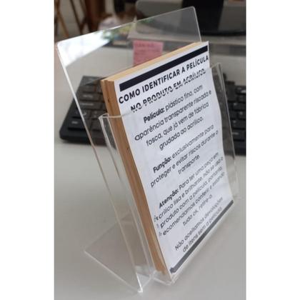 Imagem de Display Porta Folder A6 Acrílico Transparente Papel 1 Peça