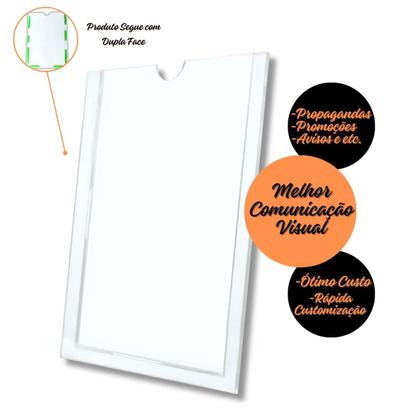 Imagem de Display Porta Folha A4 em Vertical Acrílico para Parede