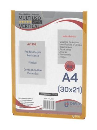 Imagem de Display Porta-Folha A4 Parede com Bordas Coloridas